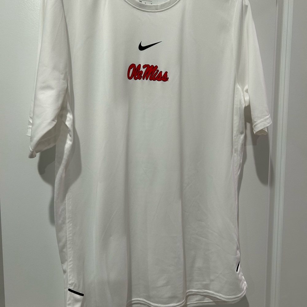 Nike White Ole Miss Short Sleeve Tee, Men’s M